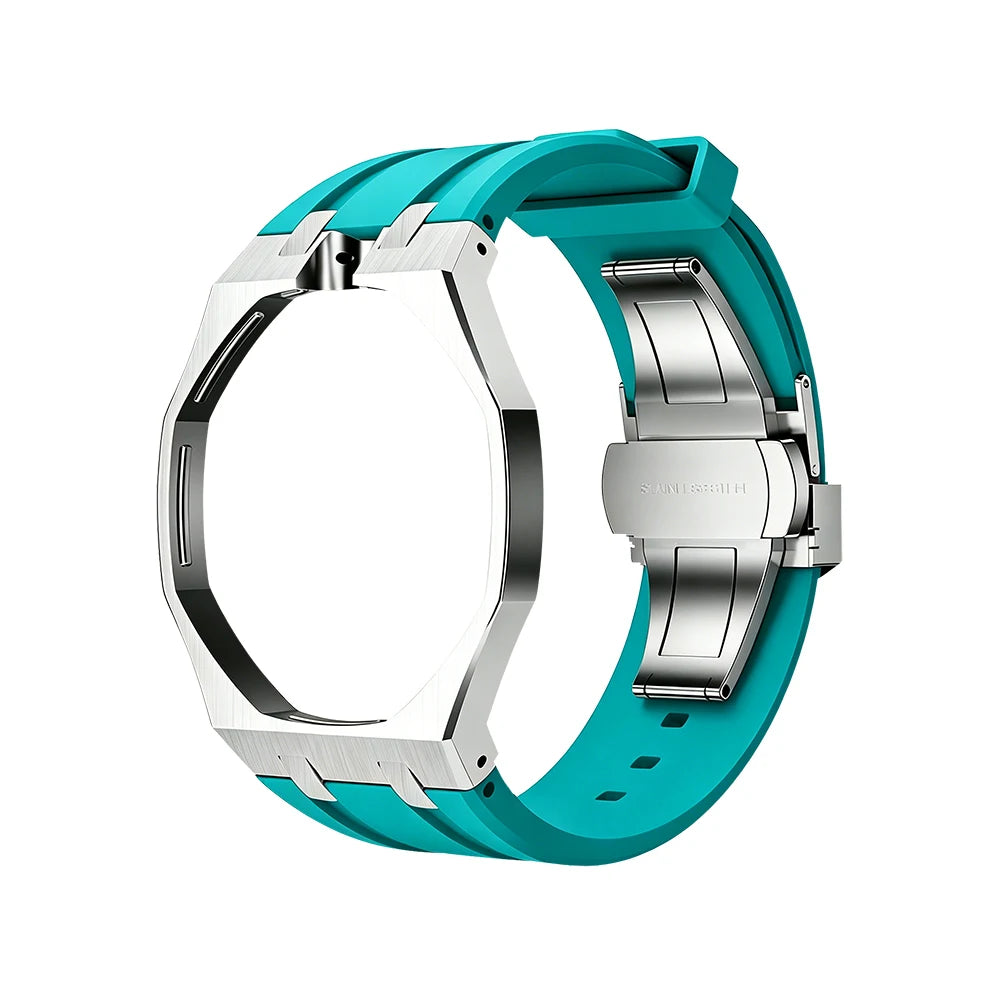 Royal Pop Metal and Silicone Light Blue Strap
