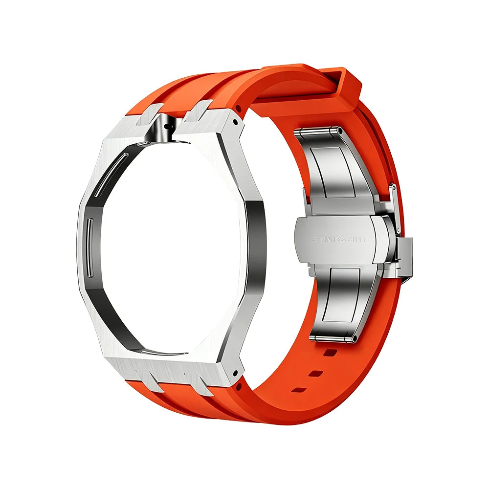 Royal Pop Metal and Silicone Orange Strap